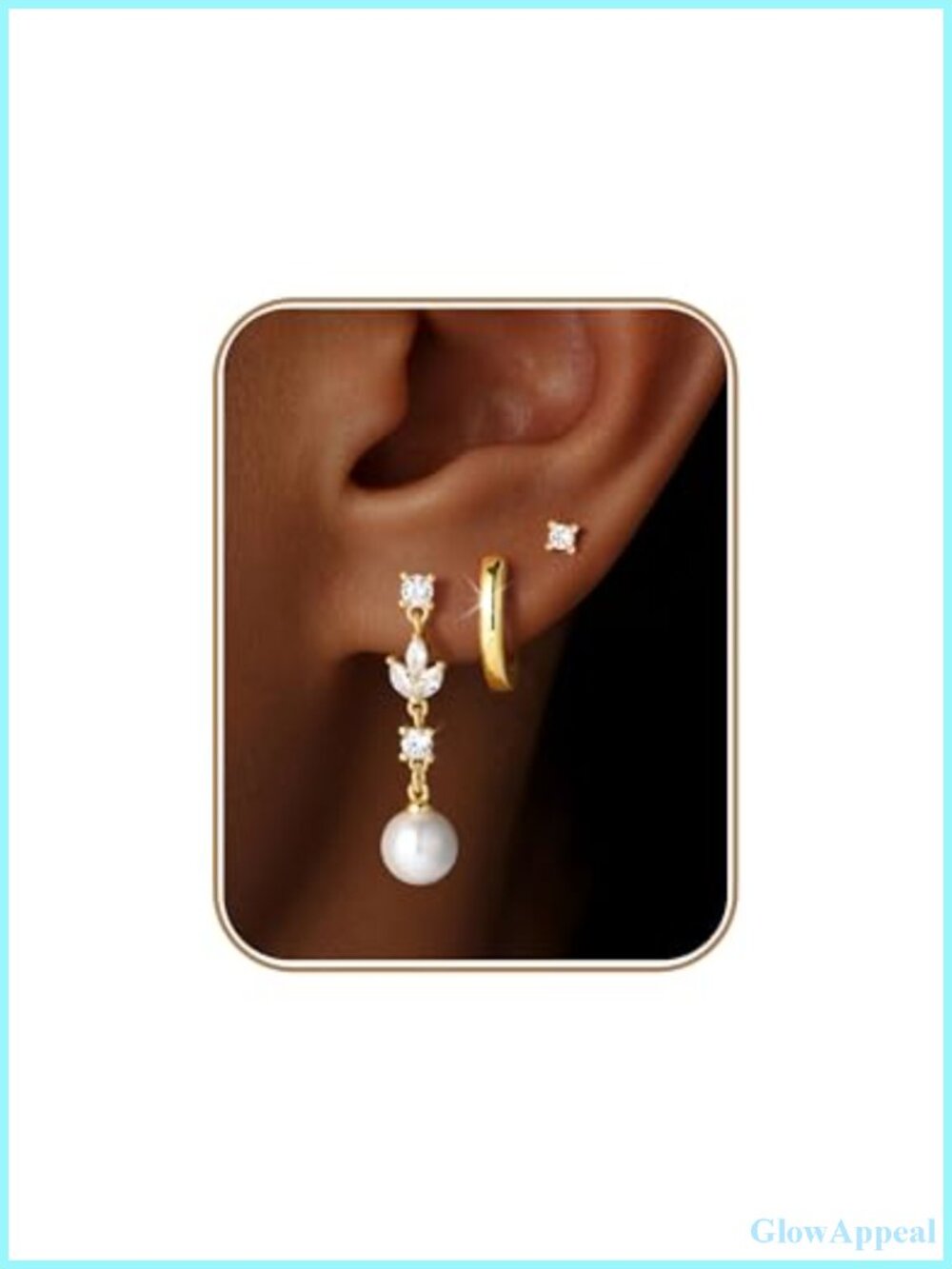 14K Gold Plated Pearl Drop Earrings Women Bridal Jewelry Dangle